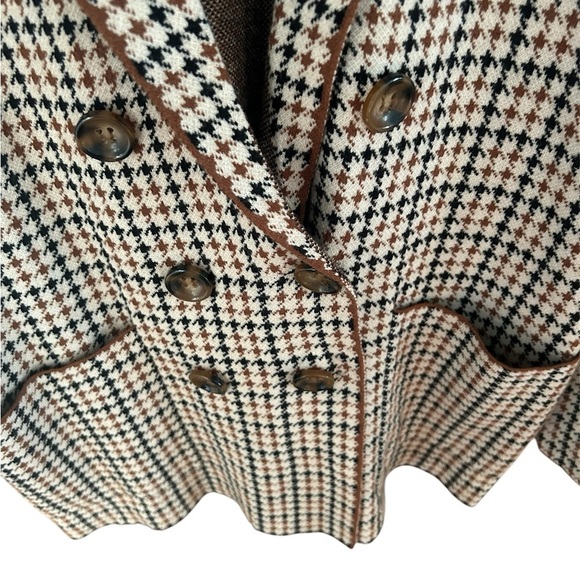 NWT Marled Double Breasted Plaid Blazer Size Medium - Picture 3 of 8